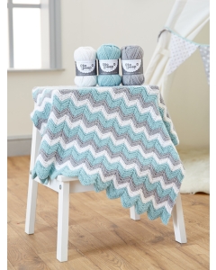 Bo Peep DK - Zig Zag Knitted Blanket Pattern