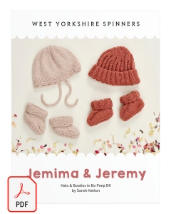 Bo Peep DK - Jemima & Jeremy Hats & Booties Pattern (Download)