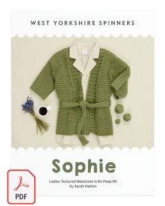 Bo Peep DK - Sophie Ladies Textured Waistcoat Pattern (Download)