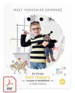 Bo Peep DK - Bee Happy Jumper & Headband Pattern (Download)
