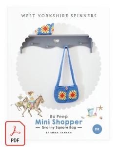 Bo Peep DK - Mini Shopper Granny Square Bag Pattern (Download)