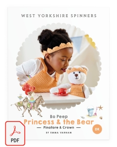 Bo Peep DK - Princess & The Bear Pinafore & Crown Pattern (Download)