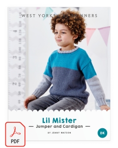Bo Peep DK - Lil Mister Sweater and Cardigan Pattern (Download)