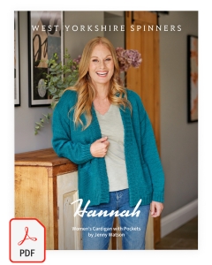 ColourLab Aran - Hannah Women's Cardigan with Pockets Pattern (Download)