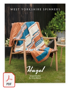 ColourLab Aran - Hazel Striped Blanket Pattern (Download)