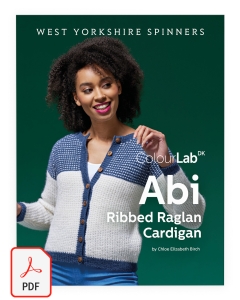 ColourLab DK - Abi Ribbed Raglan Cardigan Pattern (Download)