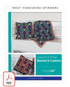 ColourLab DK - Liquorice Rose Blanket & Cushion Pattern (Download)