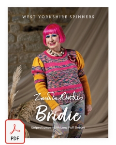 ColourLab DK - Bridie Striped Jumper with Long Puff Sleeves Pattern (Download)