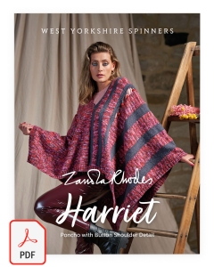 ColourLab DK - Harriet Poncho with Button Shoulder Pattern (Download)