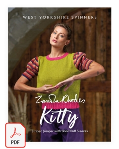 ColourLab DK - Kitty Striped Jumper with Short Puff Sleeves Pattern (Download)