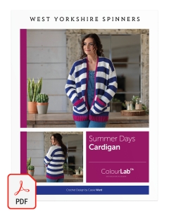 ColourLab DK - Summer Days Tunisian Cardigan Pattern (Download)