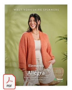 Elements DK - Allegra Bamboo Stitch Border Lace Jacket Pattern (Download)