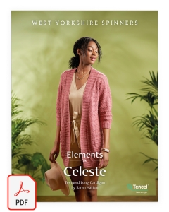 Elements DK - Celeste Textured Long Cardigan Pattern (Download)