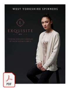 Exquisite 4ply - Vivienne Longline Cardigan Pattern (Download)