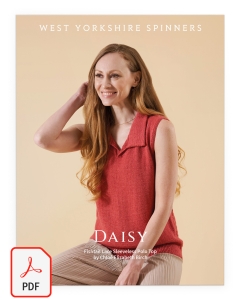 Exquisite 4ply - Daisy - Fishtail Lace Sleeveless Polo Top Pattern (Download)