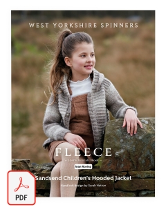 Fleece Bluefaced Leicester DK - Sandsend Children’s Hooded Jacket Pattern (Download)