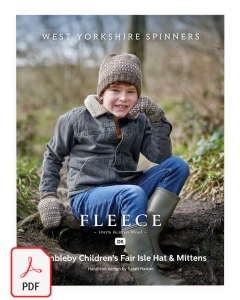 Fleece Bluefaced Leicester DK - Thimbleby Children’s Fair Isle Hat & Mittens Pattern (Download)