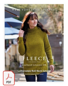 Fleece Bluefaced Leicester DK - Lothersdale Roll Neck Jumper Pattern (Download)