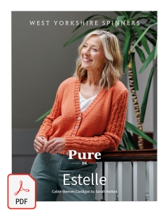 Pure DK - Estelle Cable Sleeves Cardigan Pattern (Download)