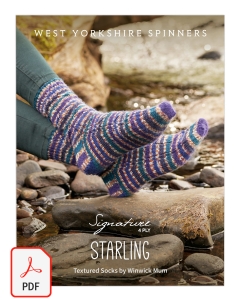 Signature 4ply - Starling Sock Pattern (Download)