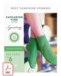 Signature 4ply - Cascading Vine Socks Pattern (Download)