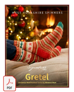 Signature 4ply - Gretel Christmas Motif Knitted Sock Pattern (Download)