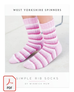 Signature 4ply - Simple Rib Socks Pattern (Download)