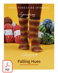 Signature 4ply - Falling Hues Socks Pattern (Download)