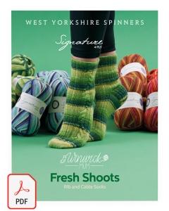 Signature 4ply - Fresh Shoots Socks Pattern (Download)