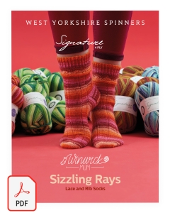 Signature 4ply - Sizzling Rays Socks Pattern (Download)