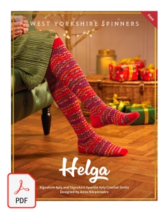 Signature Sparkle 4ply - Helga Crochet Socks Pattern (Download)
