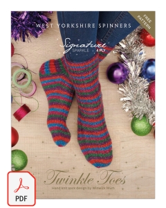 Signature Sparkle 4ply - Twinkle Toes Knitted Socks Pattern (Download)