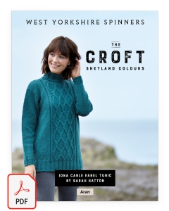 The Croft Aran Iona Cable Panel Tunic Pattern (Download)