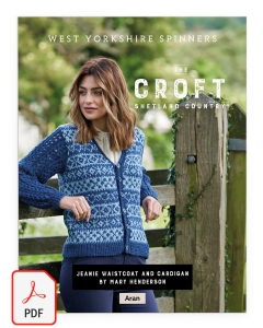 The Croft Aran - Jeanie Waistcoat & Cardigan Pattern (Download)