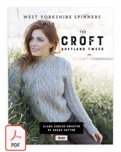 The Croft Aran - Alana Cabled Sweater Pattern (Download)