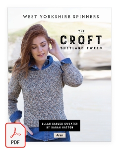 The Croft Aran - Ellan Cabled Sweater Pattern (Download)