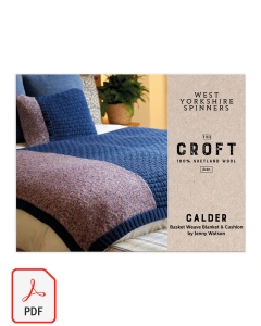The Croft - Calder Basketweave Blanket & Cushion Pattern (Download)