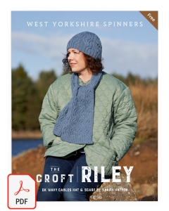The Croft DK - Riley Wavy Cables Hat and Scarf Pattern (Download)